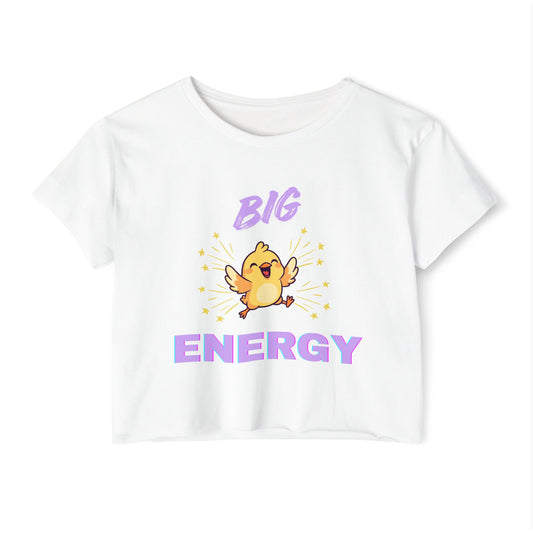 Women's Crop Top — "Big Chick Energy" Cute Festival Tee