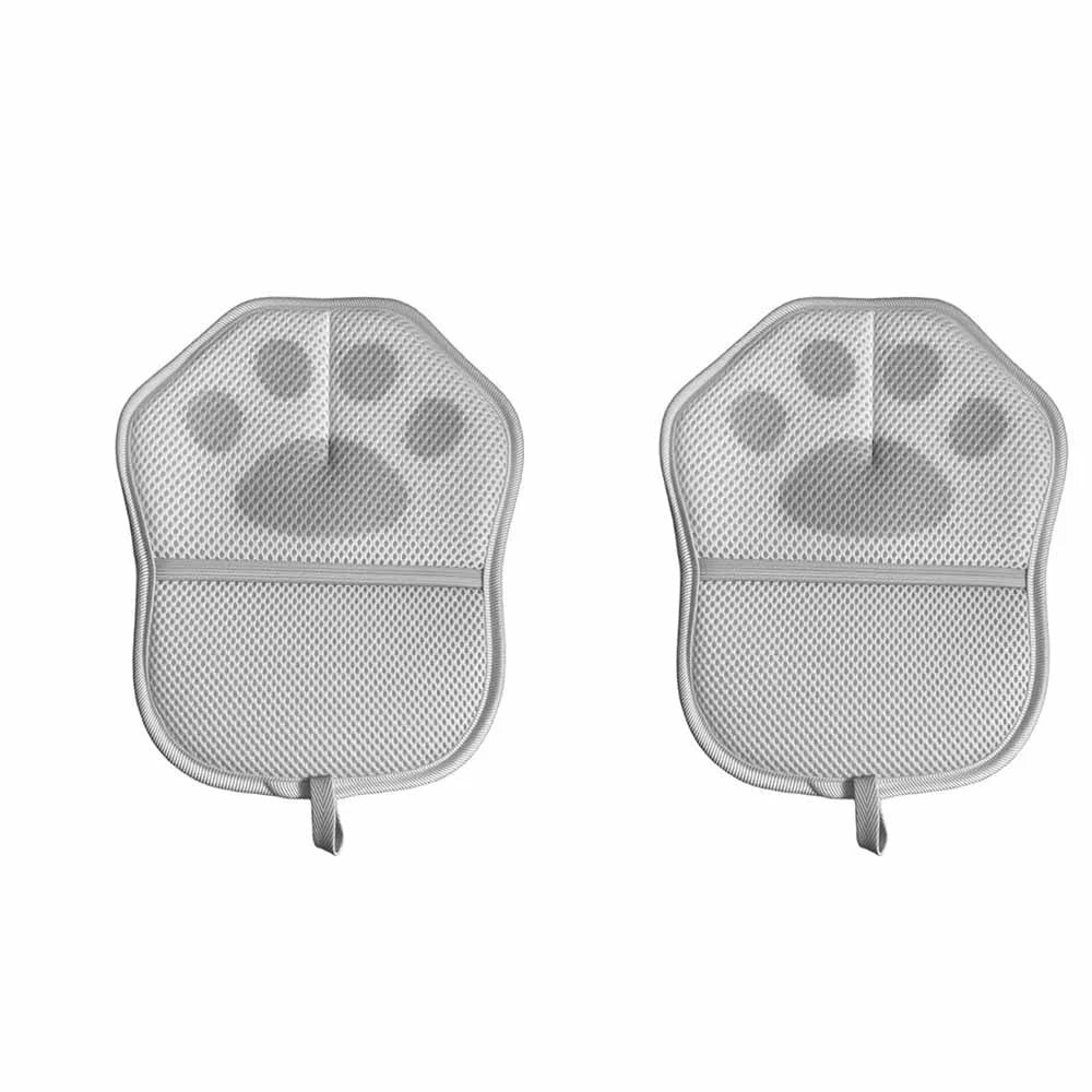 2Pcs Electrostatic Adsorption Pet Hair Remover Cute Self Cleaning Cat Hair Cleaning Glove Double-sided Cat Paw