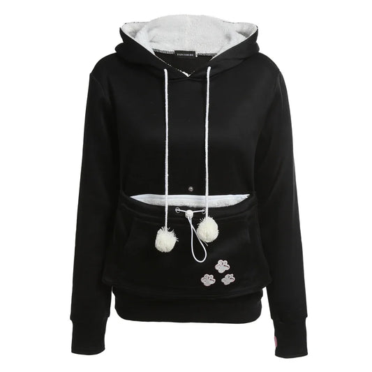 Fashion 2022 High Quality Cat Lovers Hoodies Ears Cuddle Pouch Dog Pet Hoodies For Casual Kangaroo Pullovers Sweatshirt New