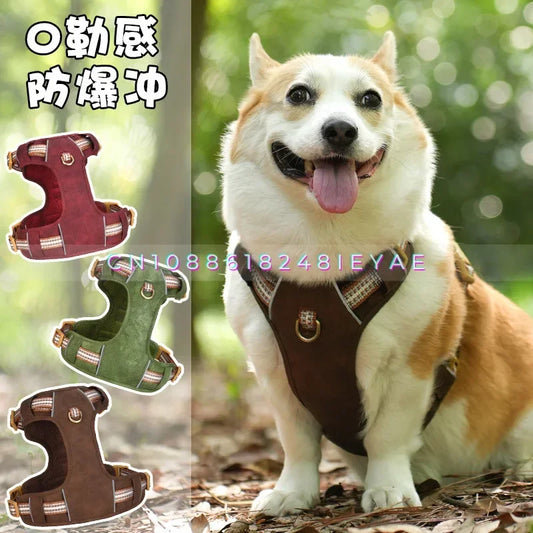 Retro Leather Pet Harness