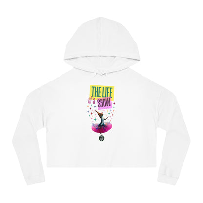 "The Life of a Show Squirrel" Women's Crop Hoodie | Funny Novelty Apparel that Supports Animal Welfare