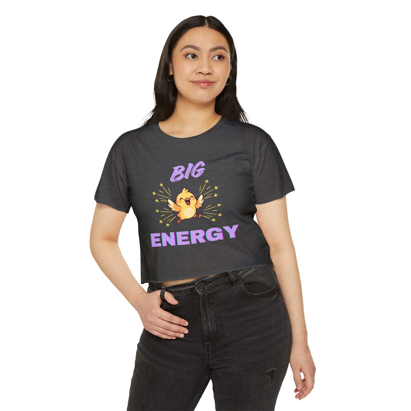 Women's Crop Top — "Big Chick Energy" Cute Festival Tee