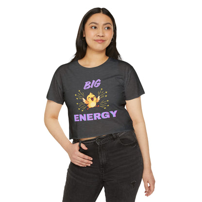 Women's Crop Top — "Big Chick Energy" Cute Festival Tee