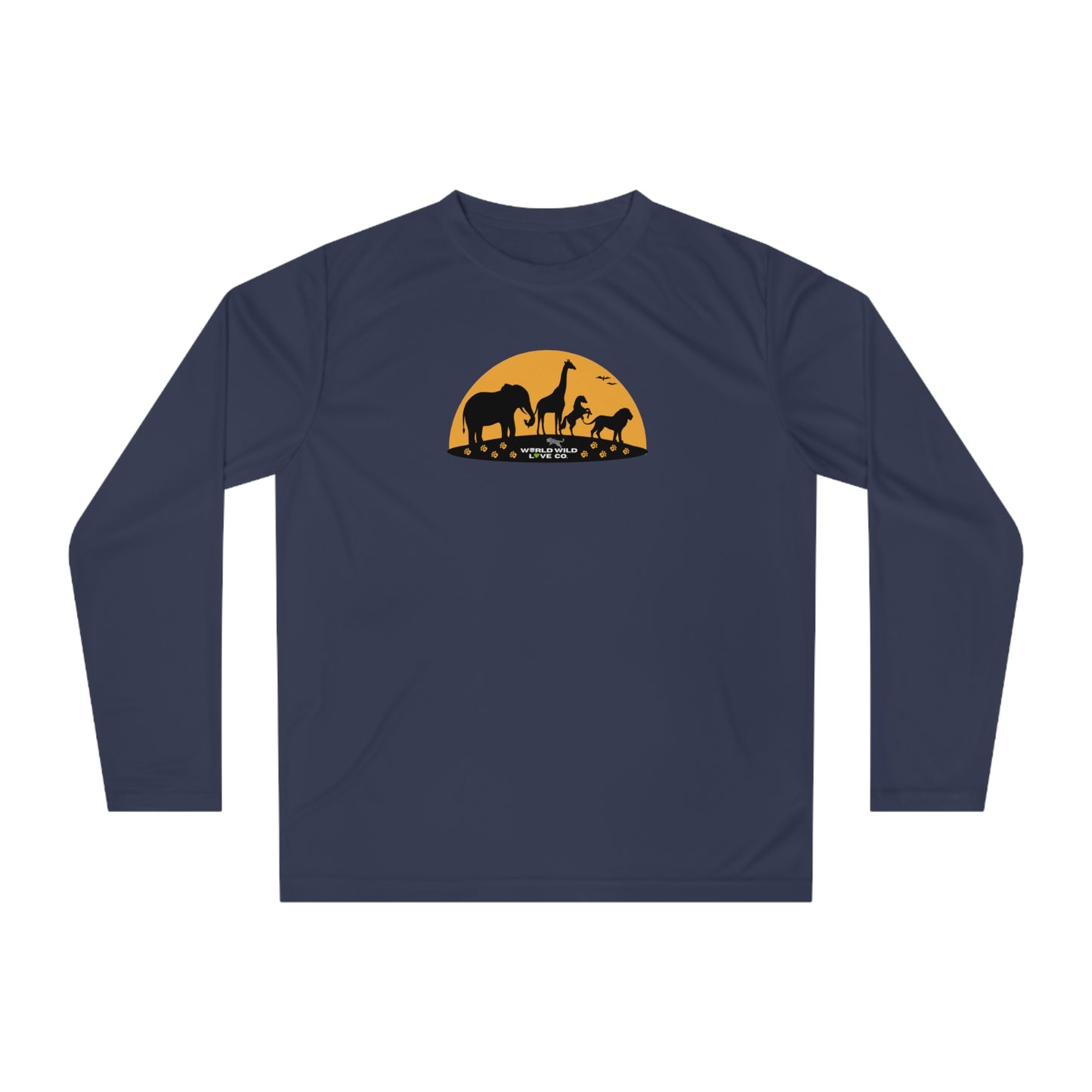 WWL Essential Unisex Performance Long Sleeve Sport Shirt | Classic Athleisure Apparel to Support Animal Welfare