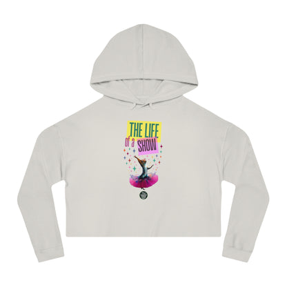 "The Life of a Show Squirrel" Women's Crop Hoodie | Funny Novelty Apparel that Supports Animal Welfare