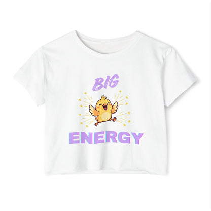 Women's Crop Top — "Big Chick Energy" Cute Festival Tee