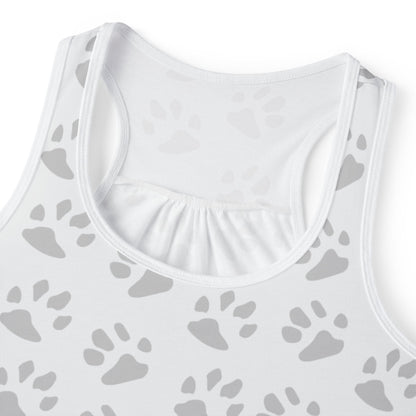 Paw Print Women's Tank Top | Cute Summer Shirt for Animal Lovers