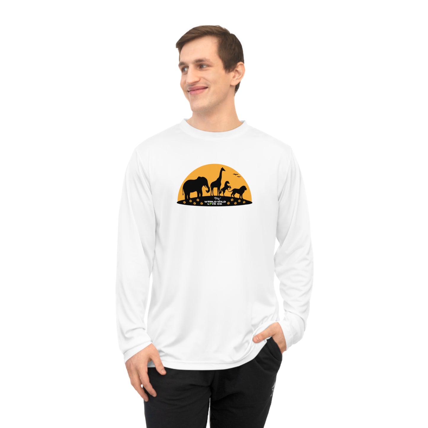 WWL Essential Unisex Performance Long Sleeve Sport Shirt | Classic Athleisure Apparel to Support Animal Welfare