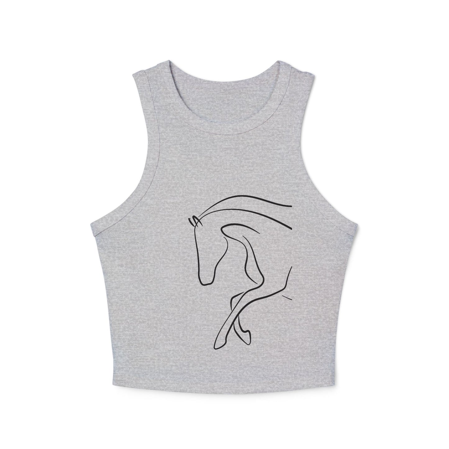 Horse Print Women's Micro Rib Racer Tank | Summer Fashion that Supports Animal Welfare