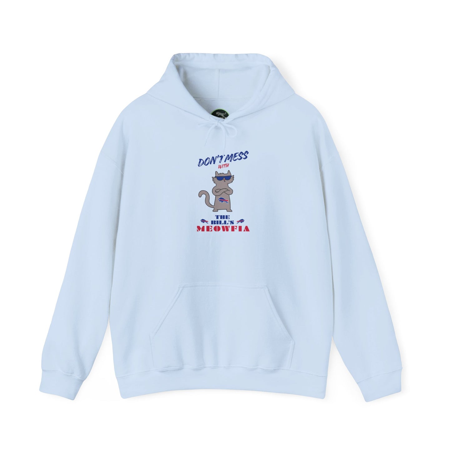 Buffalo Bills "Meowfia" Unisex Hoodie  | Fun Classic Eco-Friendly Apparel that Supports Animal Welfare