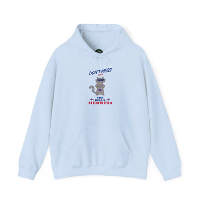 Buffalo Bills "Meowfia" Unisex Hoodie  | Fun Classic Eco-Friendly Apparel that Supports Animal Welfare