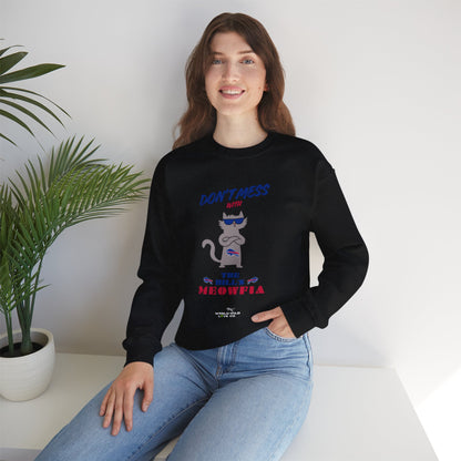 Buffalo Bills "Meowfia" Unisex Crewneck| Fun Classic Eco-Friendly Apparel that Supports Animal Welfare