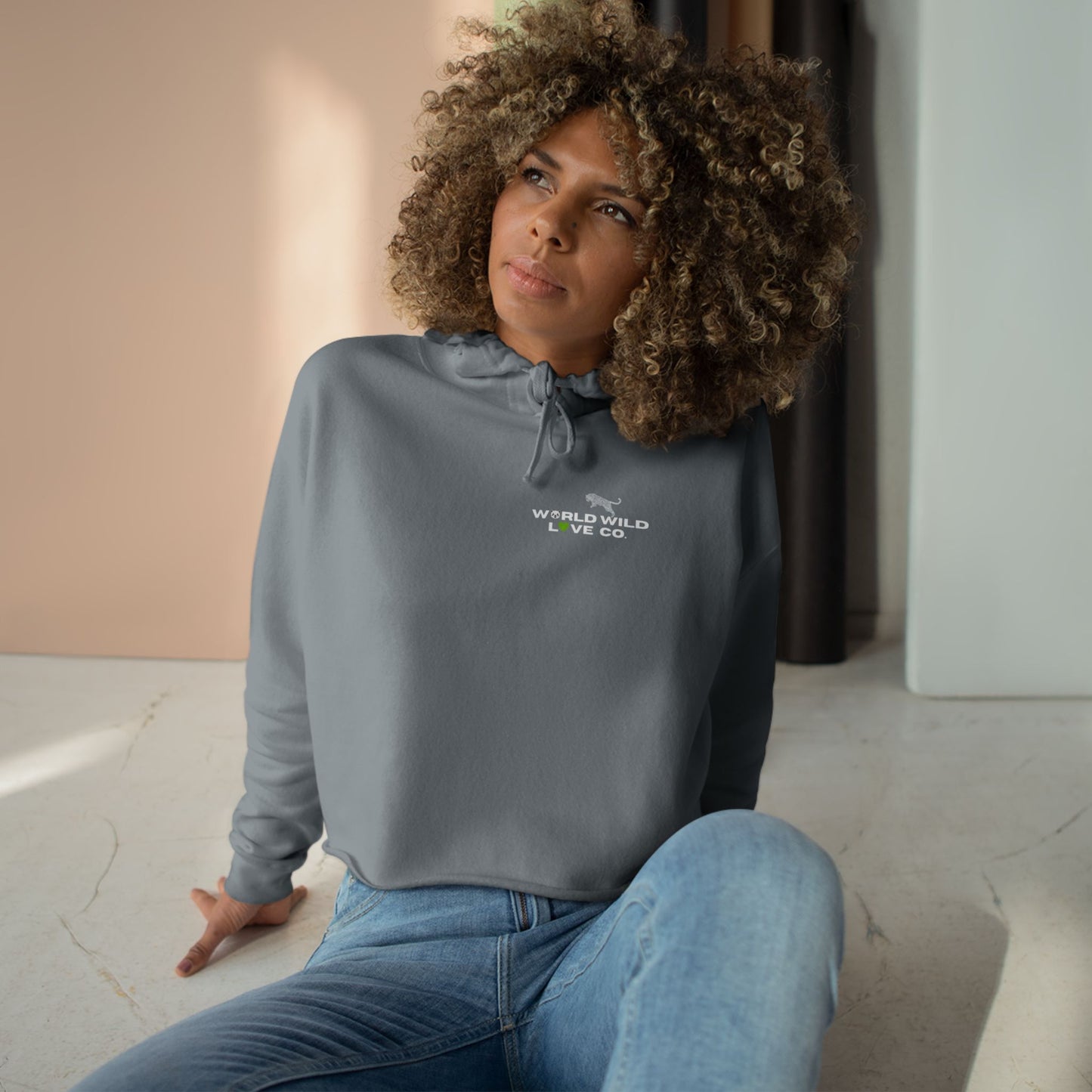 WWL Essential Women's Cropped Hoodie | Classic Eco-Friendly Apparel to Support Animal Welfare