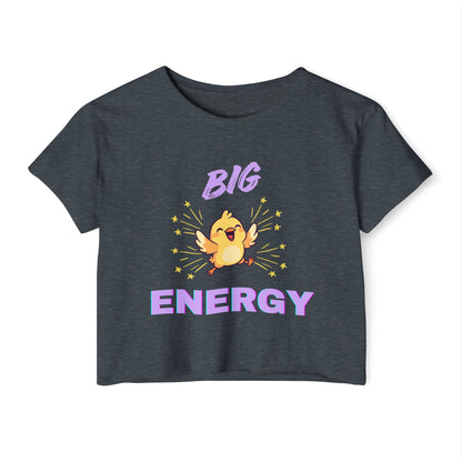 Women's Crop Top — "Big Chick Energy" Cute Festival Tee