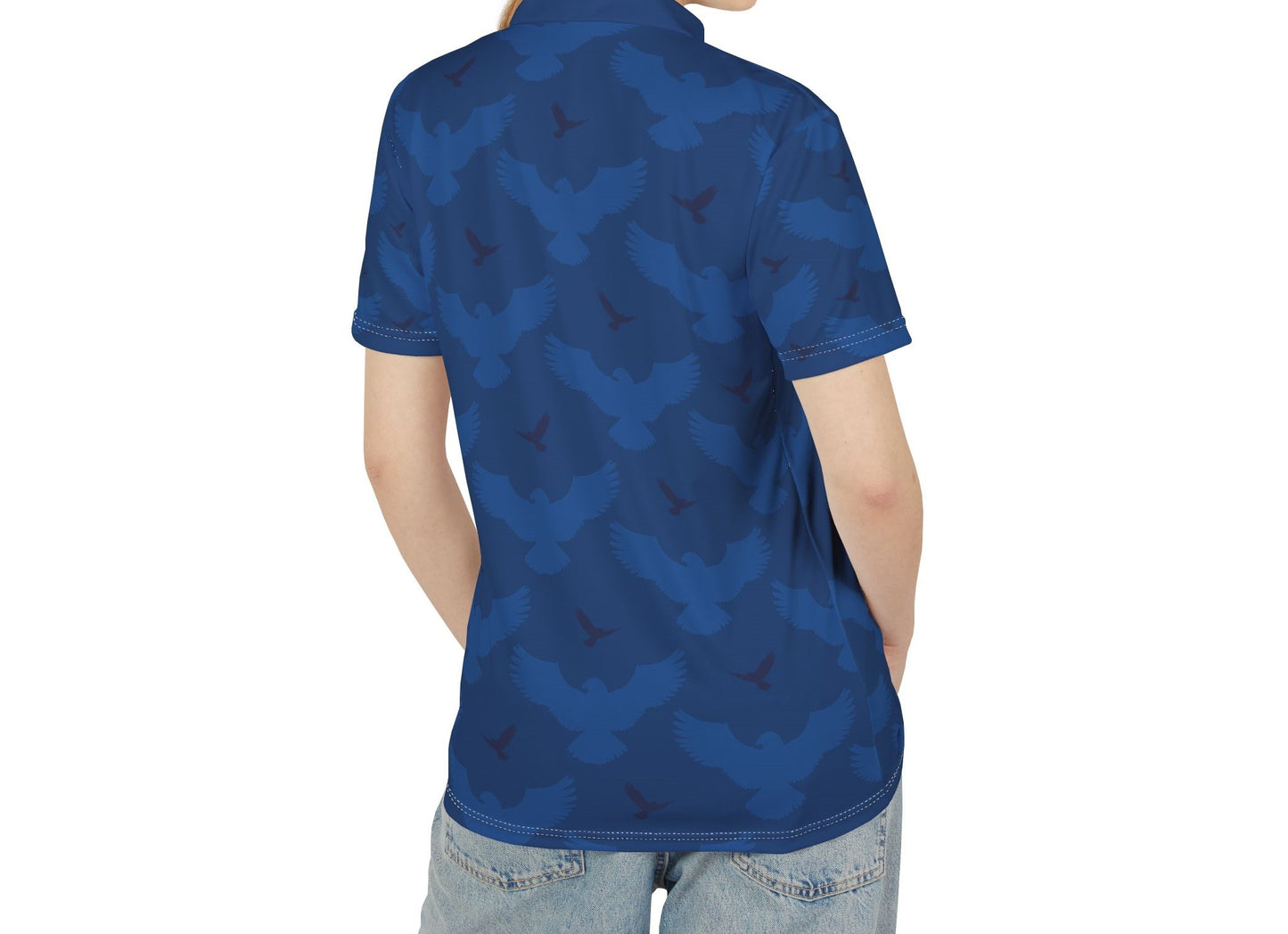 WWL Signature Men's Polo Shirt |  Hawk Print Casual Men's Apparel