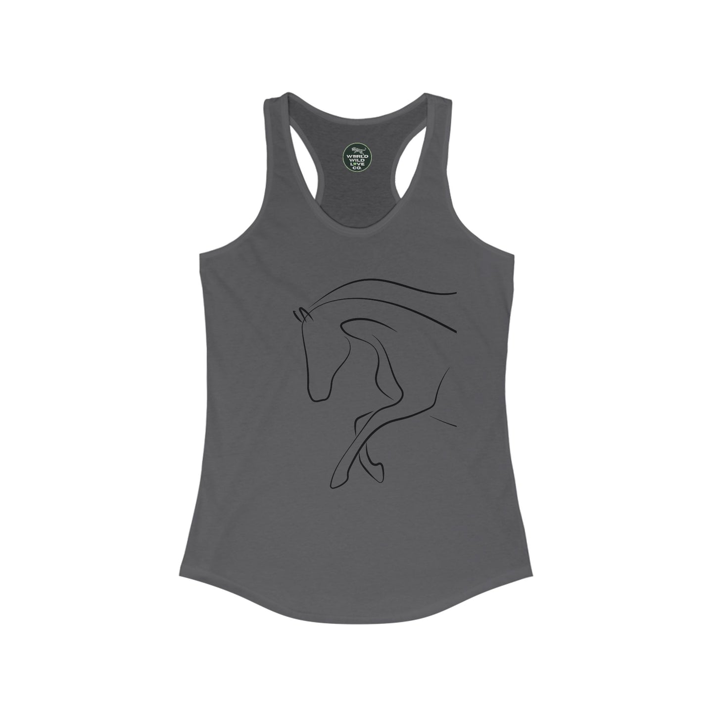 Horse Print Women's Racerback Tank | Classic style that supports animal welfare