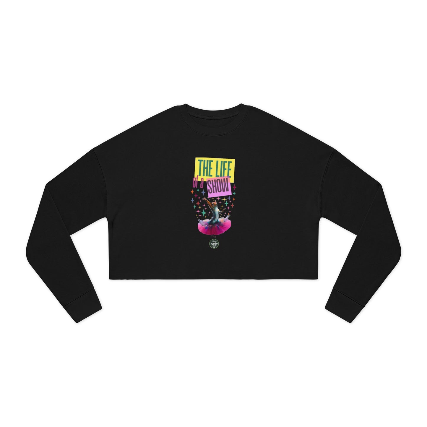 "The Life of a Show Squirrel" Cropped Crewneck | Funny Novelty Apparel that Supports Animal Welfare