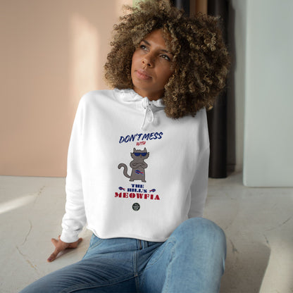 Buffalo Bills "Moewfia" Women's Cropped Hoodie | Classic Eco-Friendly Apparel to Support Animal Welfare