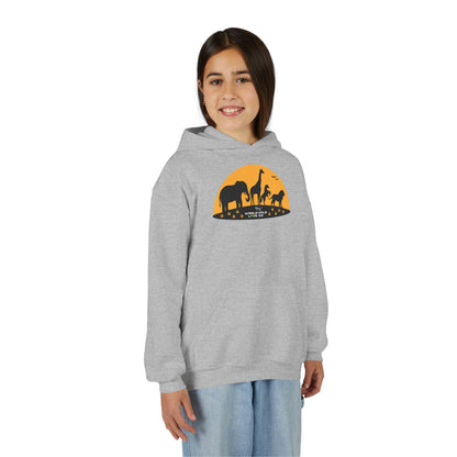 Youth Essential Heavy Blend Hooded Sweatshirt | Classic Apparel to Support Animal Welfare