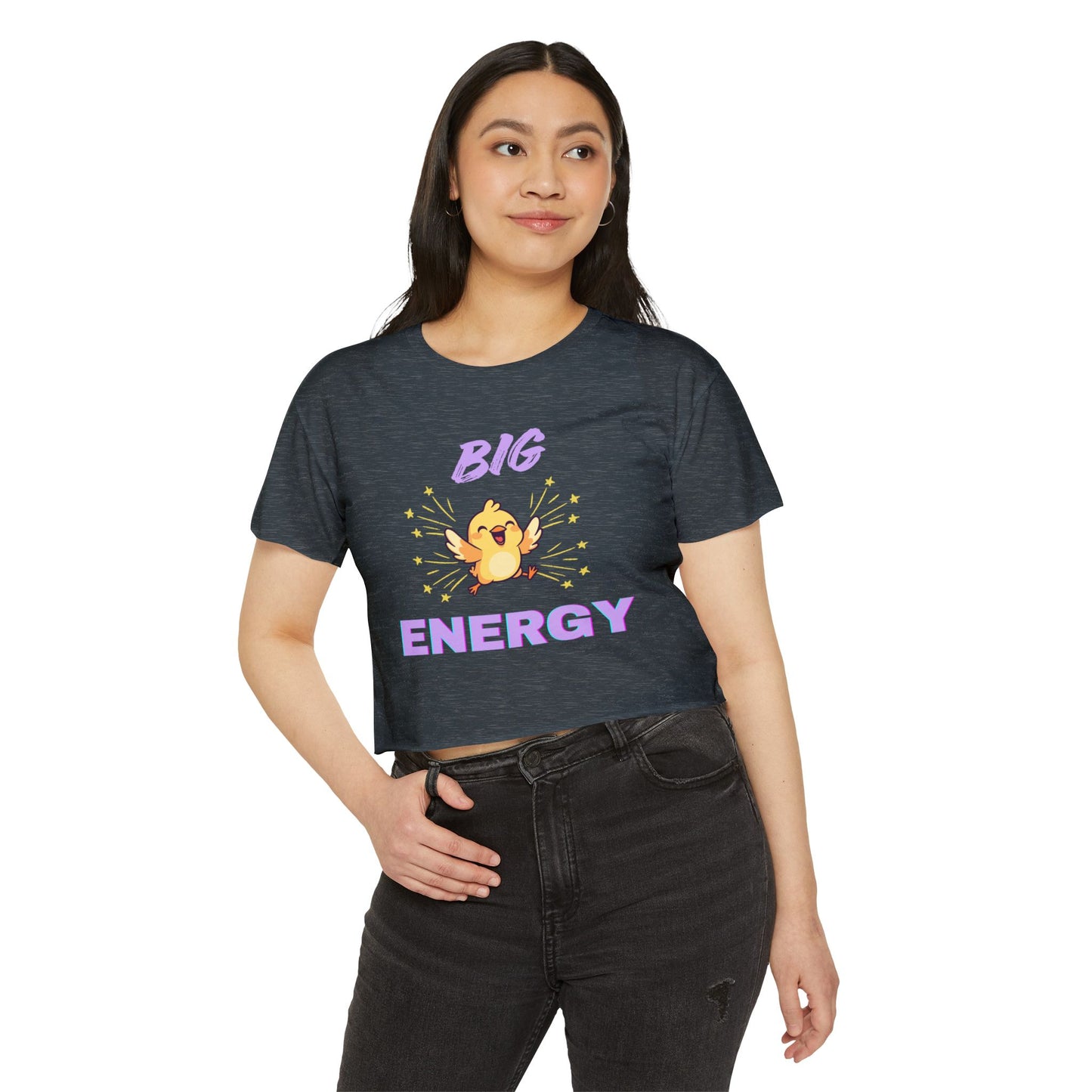 Women's Crop Top — "Big Chick Energy" Cute Festival Tee