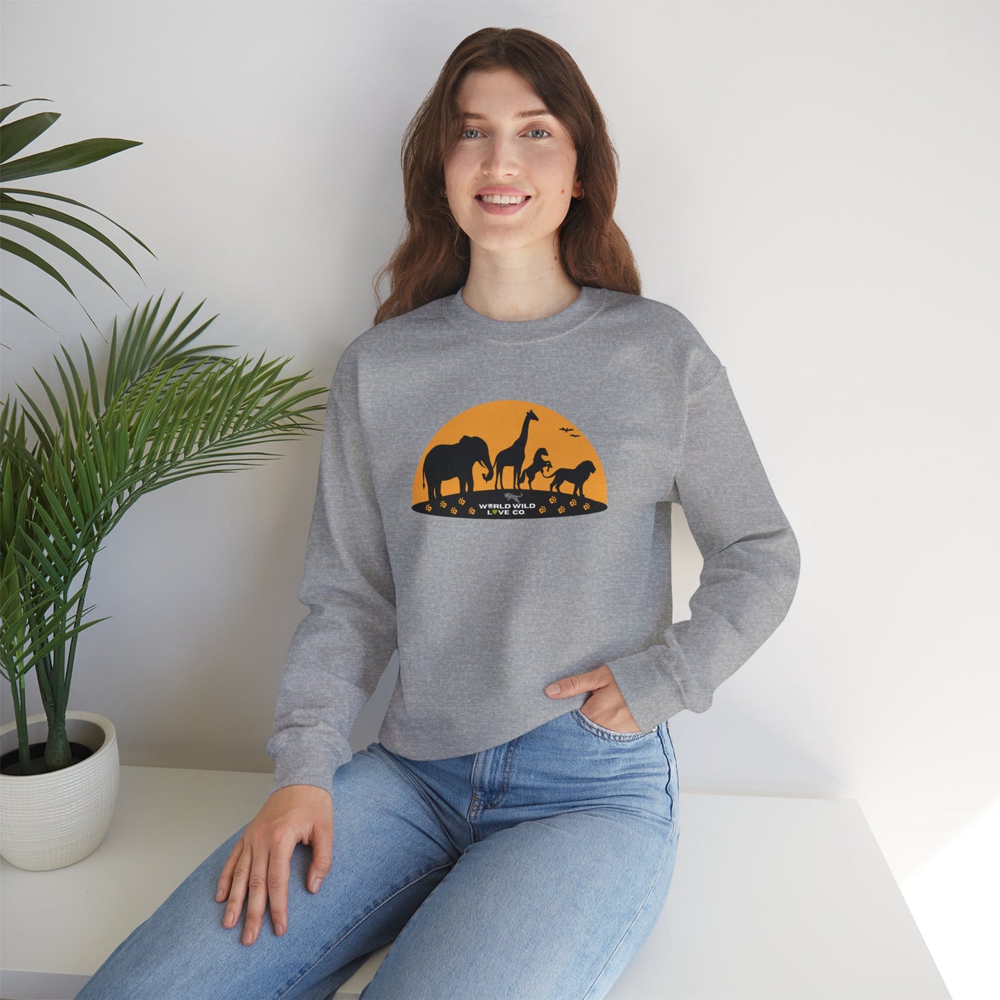 WWL Essential Unisex Crewneck Sweatshirt | Classic Eco-Friendly Sustainable Apparel to Support Animal Welfare