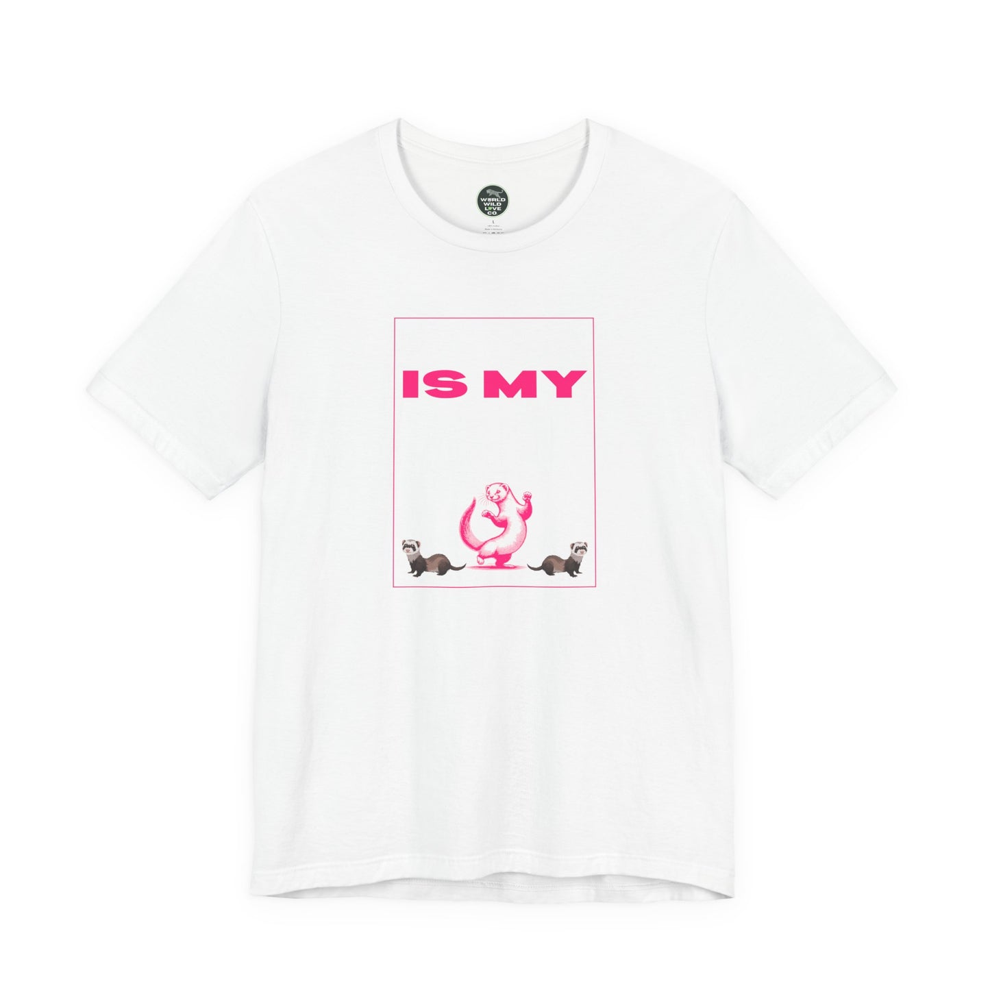 "My Ferret is My Cardio" Unisex Tee | Funny Novelty Apparel that Supports Animal Welfare | World Wild Love Co.