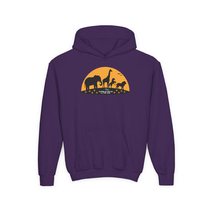 Youth Essential Heavy Blend Hooded Sweatshirt | Classic Apparel to Support Animal Welfare