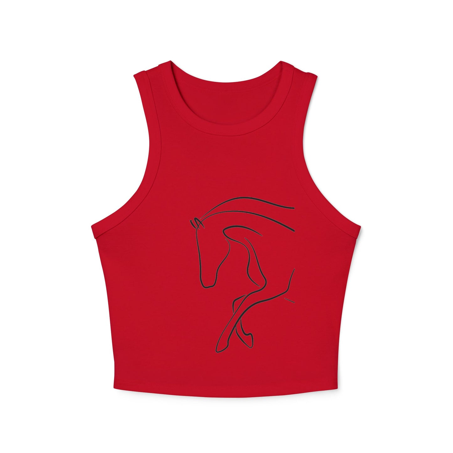 Horse Print Women's Micro Rib Racer Tank | Summer Fashion that Supports Animal Welfare