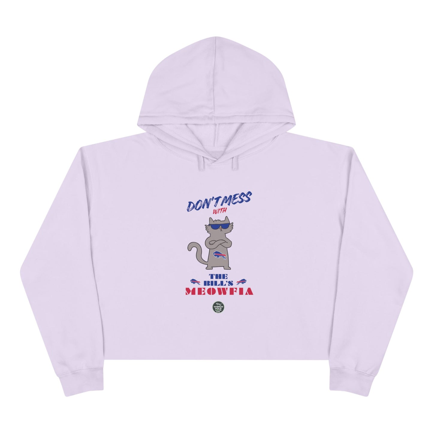 Buffalo Bills "Moewfia" Women's Cropped Hoodie | Classic Eco-Friendly Apparel to Support Animal Welfare