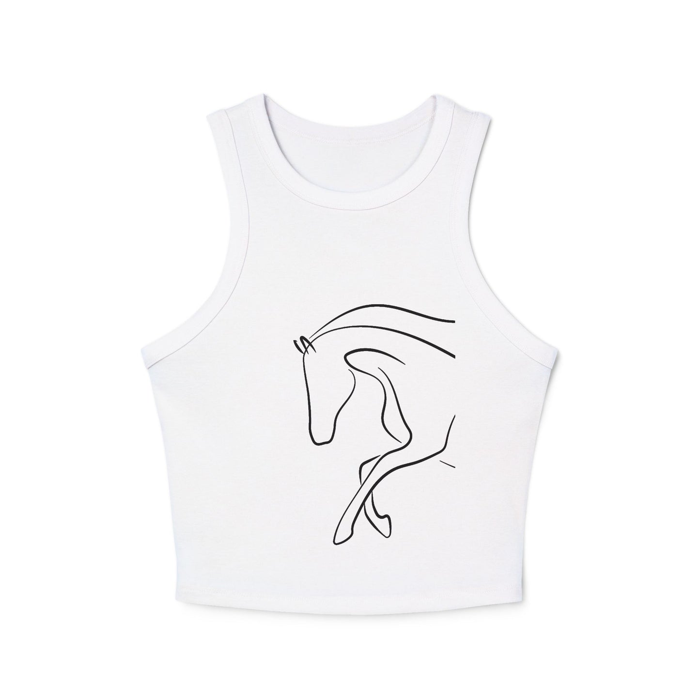 Horse Print Women's Micro Rib Racer Tank | Summer Fashion that Supports Animal Welfare