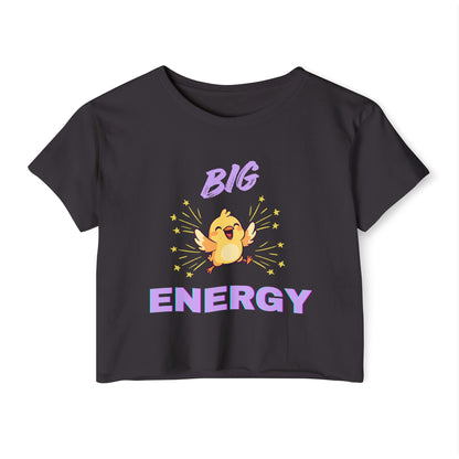 Women's Crop Top — "Big Chick Energy" Cute Festival Tee