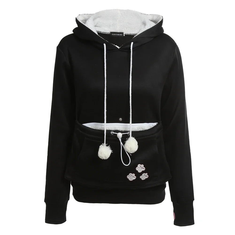 Fashion 2022 High Quality Cat Lovers Hoodies Ears Cuddle Pouch Dog Pet Hoodies For Casual Kangaroo Pullovers Sweatshirt New