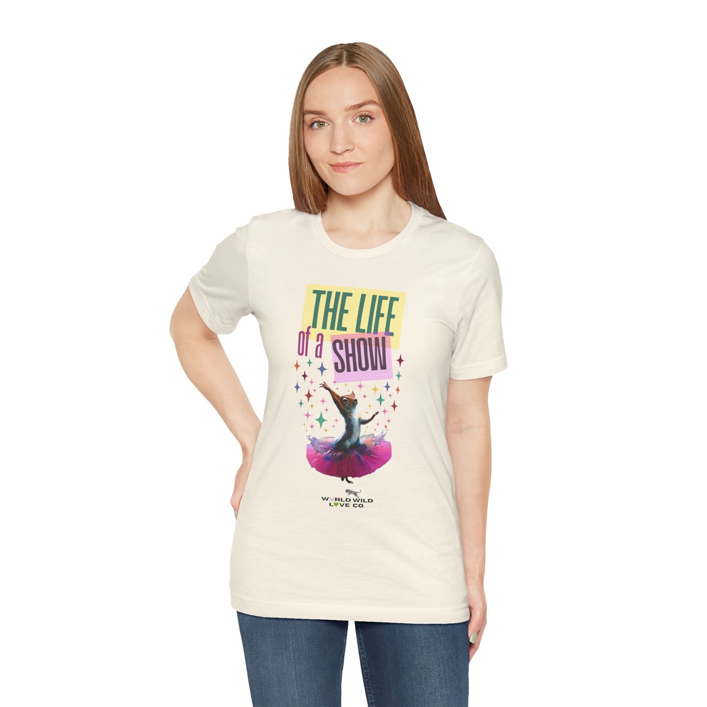 "The Life of a Show Squirrel" Graphic Tee | Funny Novelty Apparel that Supports Animal Welfare