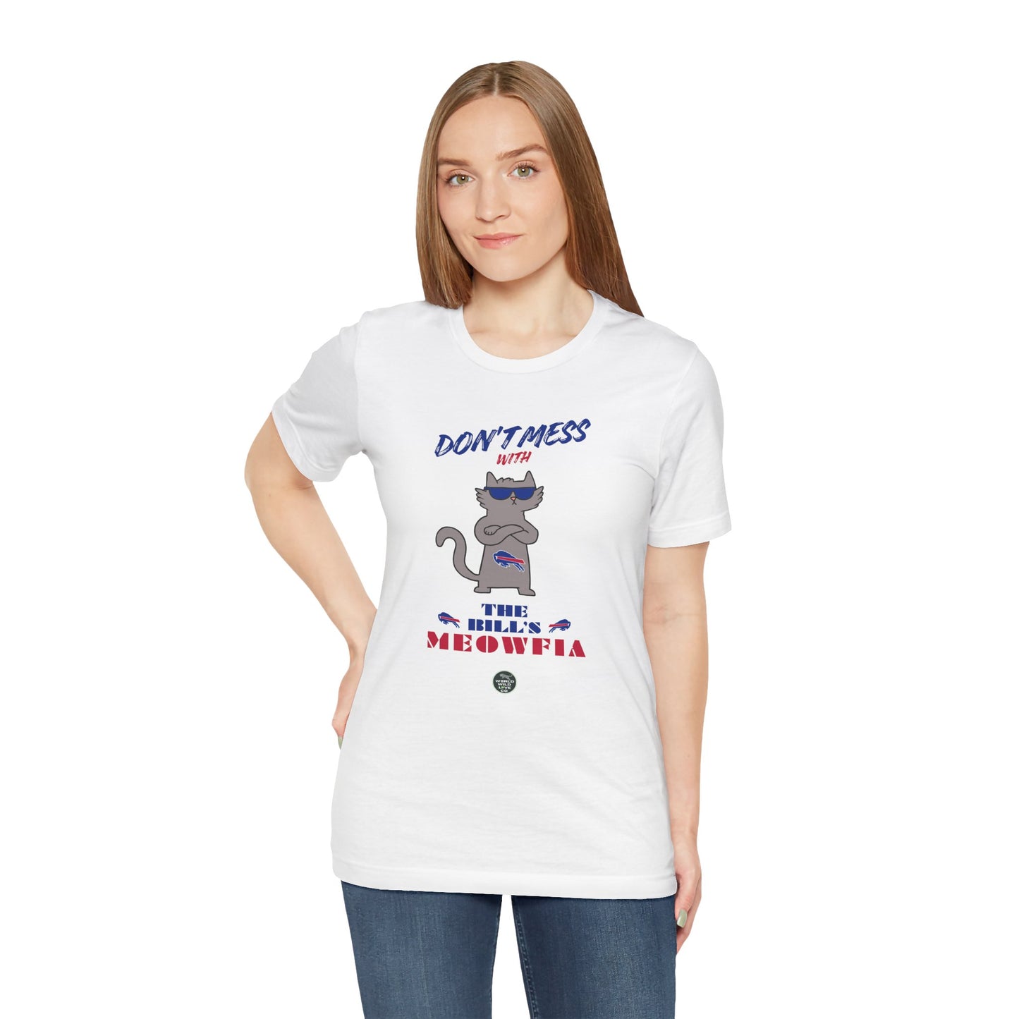 Buffalo Bills "Meowfia" Unisex Tee | Fun Classic Apparel to Support Animal Welfare
