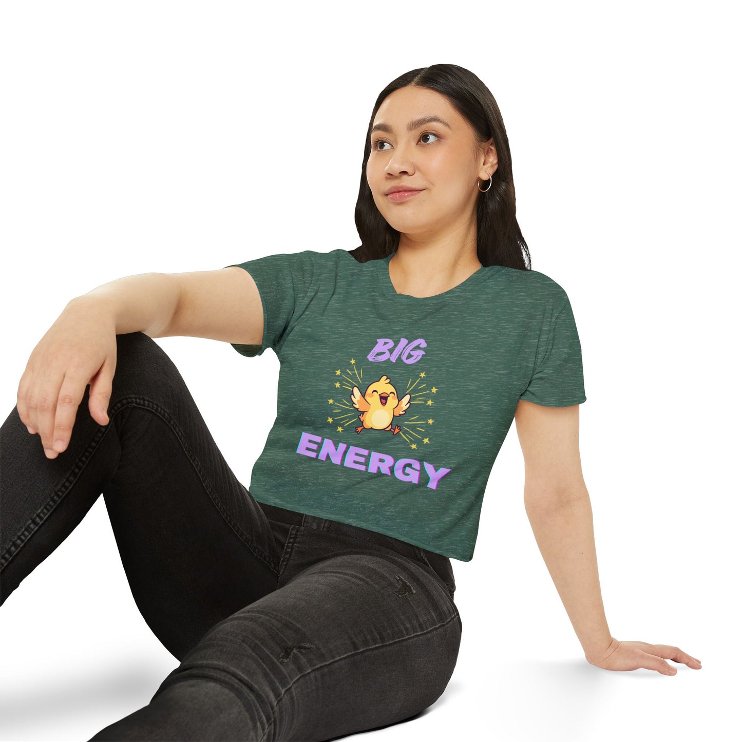 Women's Crop Top — "Big Chick Energy" Cute Festival Tee