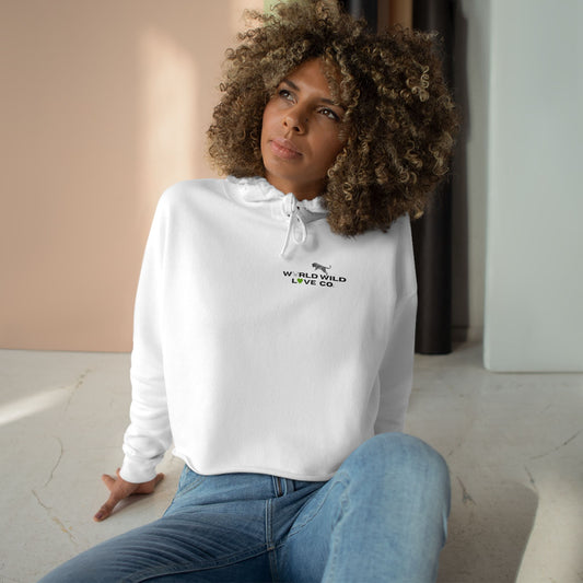 WWL Essential Women's Crop Hoodie | Classic Eco-Friendly Apparel to Support Animal Welfare