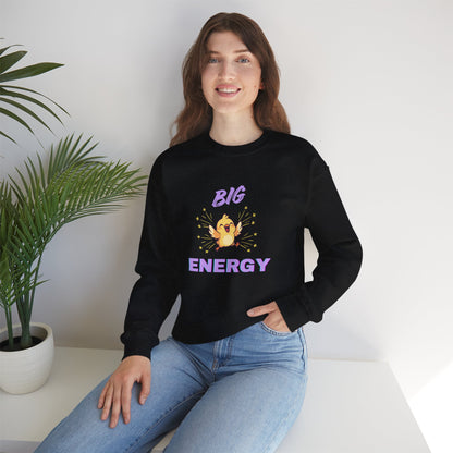 Women's Crewneck Sweatshirt - "Big Chick Energy" Cute graphic Top