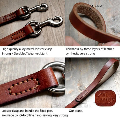 Genuine Leather Dog Leash