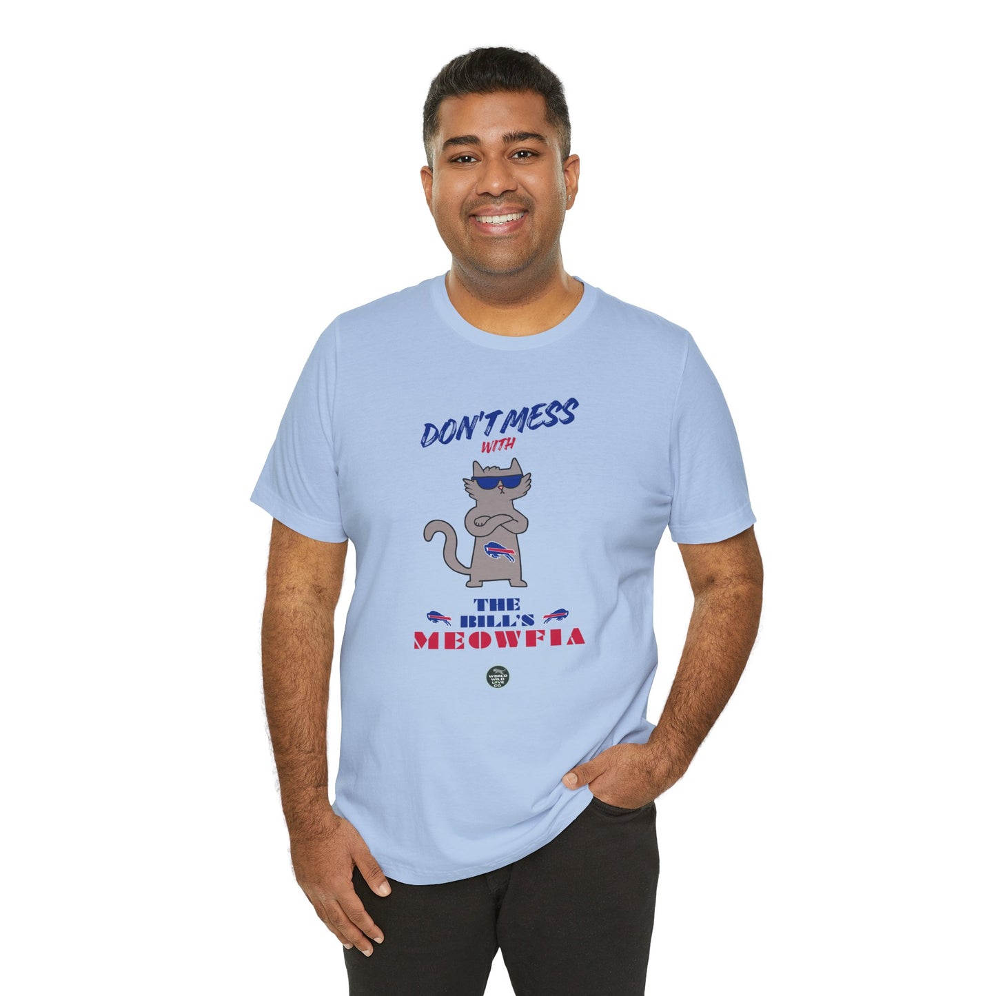 Buffalo Bills "Meowfia" Unisex Tee | Fun Classic Apparel to Support Animal Welfare
