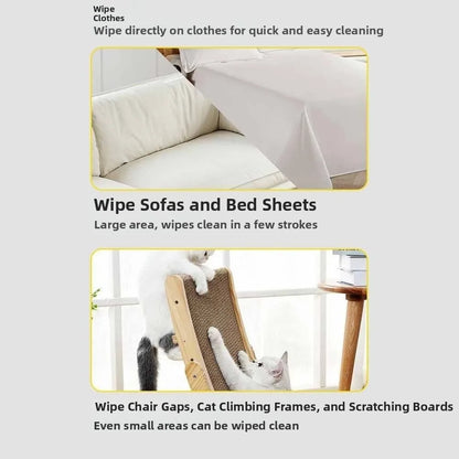 2Pcs Electrostatic Adsorption Pet Hair Remover Cute Self Cleaning Cat Hair Cleaning Glove Double-sided Cat Paw